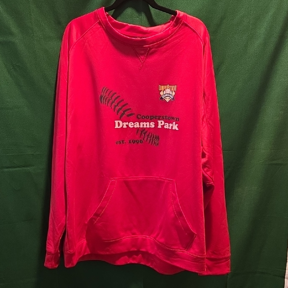 Cooperstown dreams park red sweatshir